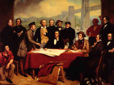 Conference of Engineers at Britannia Bridge' 1851-3 John Lucas (Institution of Civil Engineers)