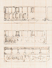 Brunel’s sketches of GWR railway carriages (University of Bristol)