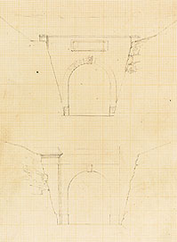 Brunel’s sketch for Box Tunnel (University of Bristol)