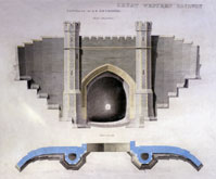 Contractor’s drawing of Twerton Tunel drawn to Brunel’s specifications (Adrian Vaughan Collection)