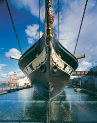 The ss Great Britain's bow by day
