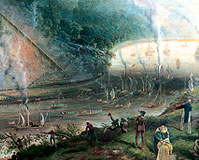 Detail from The Ceremony of Laying the Foundation Stone of the Suspension Bridge by Samuel Colman (Bristol Museums and Art Gallery)