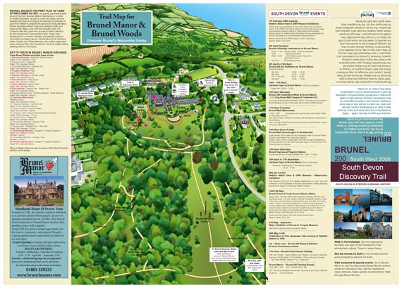 Trail Map for Brunel Manor and Brunel Woods.