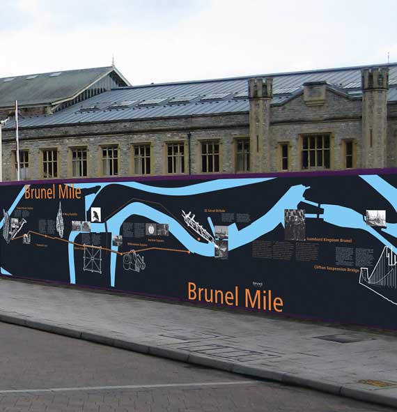 Large format illustration of Brunel Mile route.