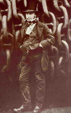 Robert Howlett's classic ‘chains’ shot of Brunel alongside the ss Great Eastern.