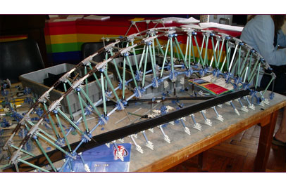 K’nex bridge.